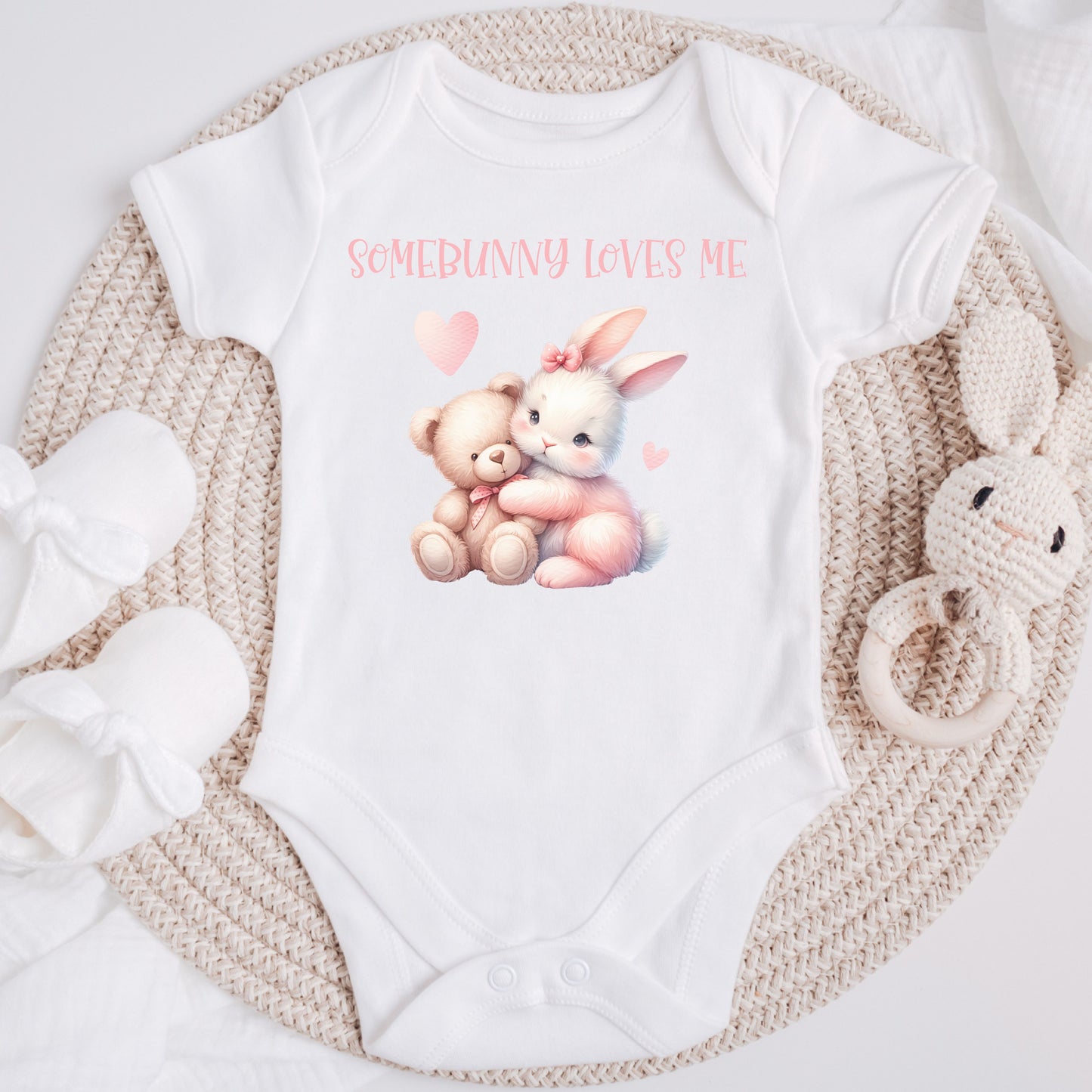 Somebunny Loves Me Baby Onesie