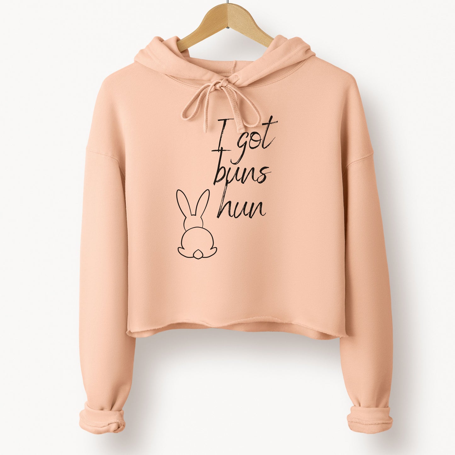 I Got Buns Crop Hoodie