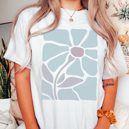 Lone Flower Unisex Garment-Dyed Heavyweight T-Shirt