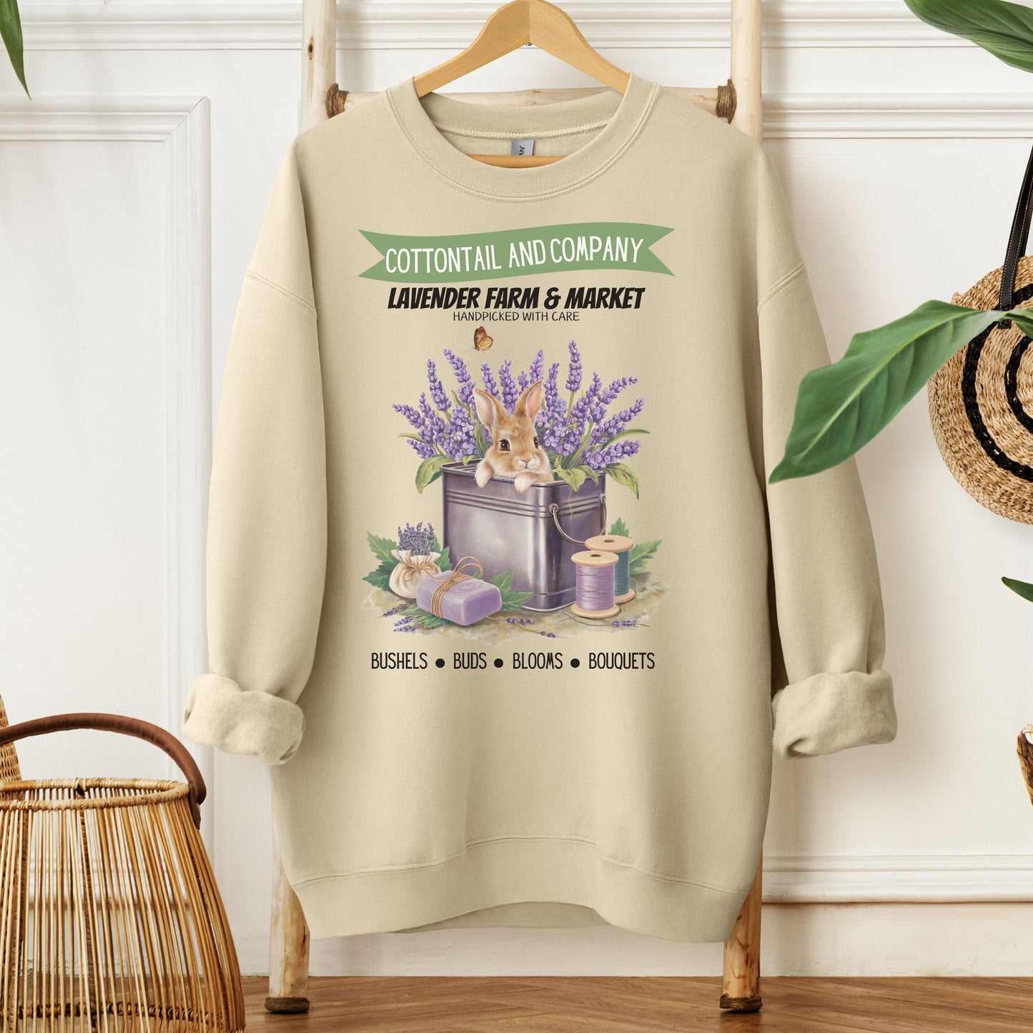 Cottontail and Company Lavender Farm Unisex Sweatshirt