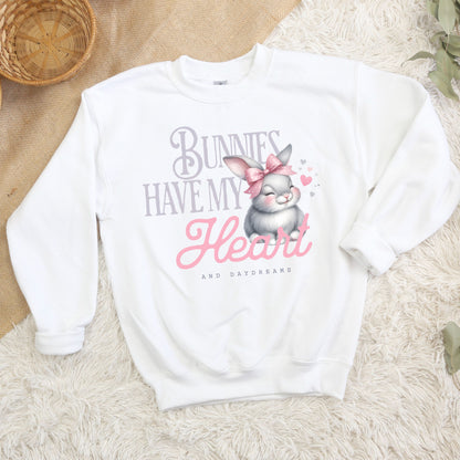 Bunnies Have My Heart Youth Crewneck Sweatshirt