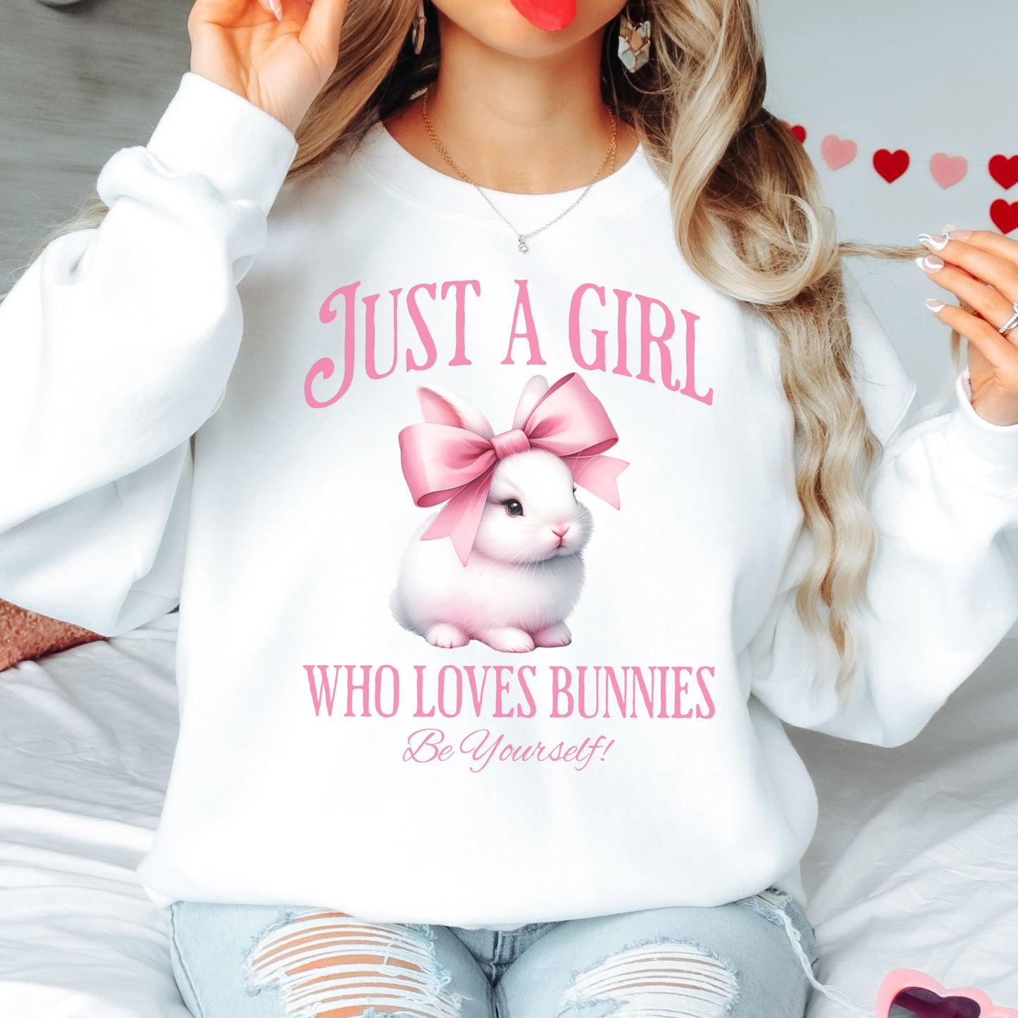 Just A Girl Who Loves Bunnies Unisex Sweatshirt