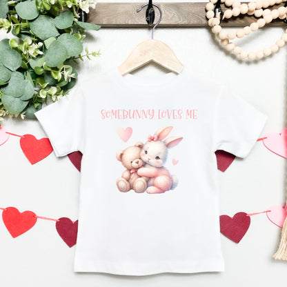 Somebunny Loves Me Toddler Short Sleeve Tee