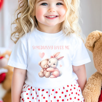 Somebunny Loves Me Toddler Short Sleeve Tee