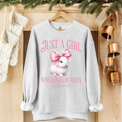 Just A Girl Who Loves Bunnies Unisex Sweatshirt