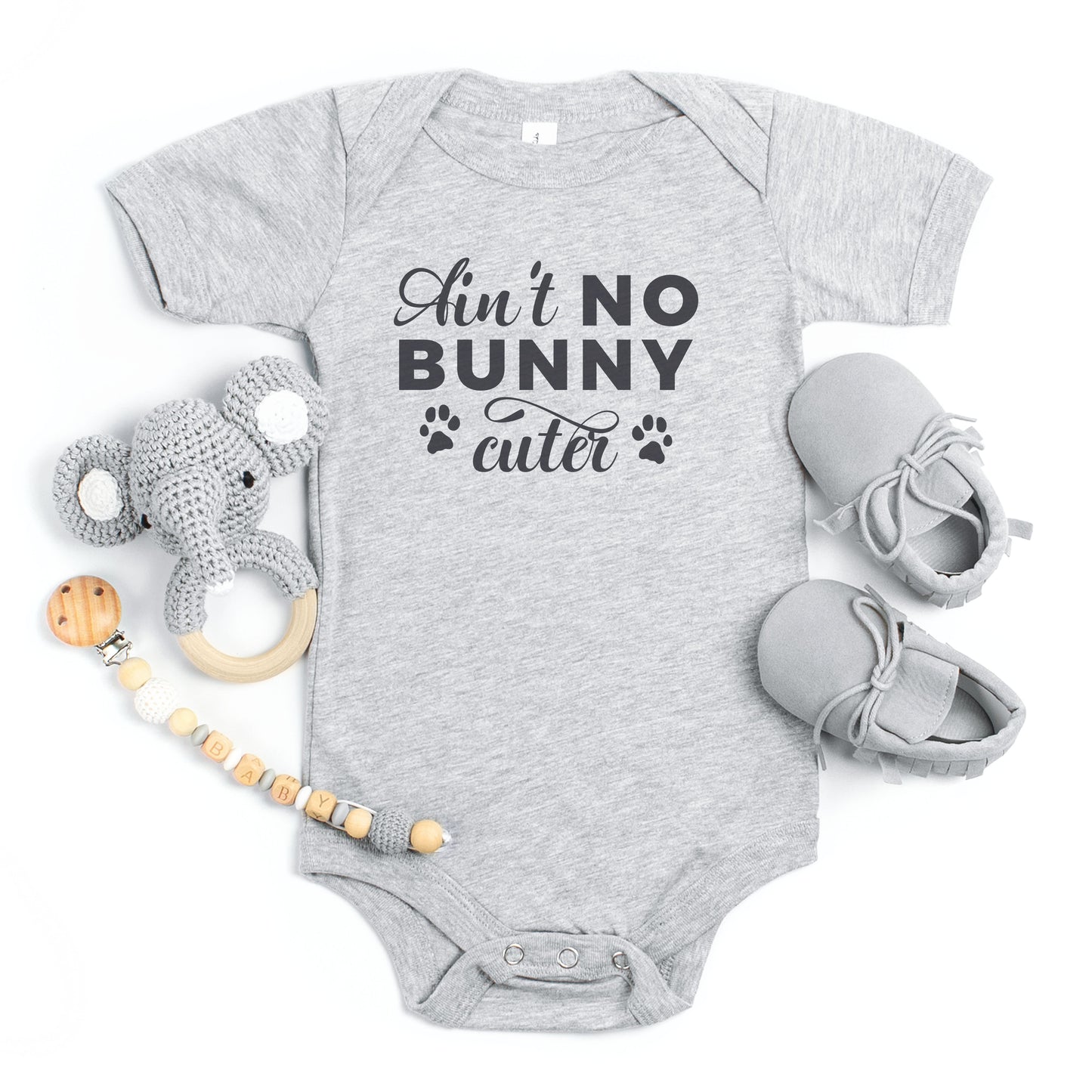 Ain't No Bunny Cuter Baby Short Sleeve One Piece