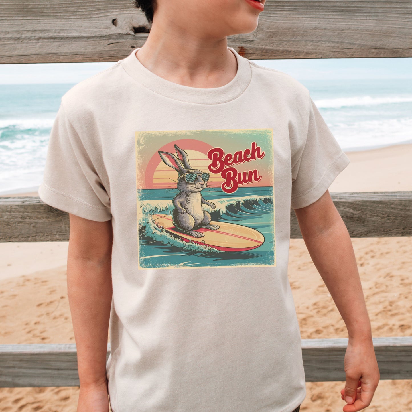 Retro Beach Bun Youth Short Sleeve T-Shirt