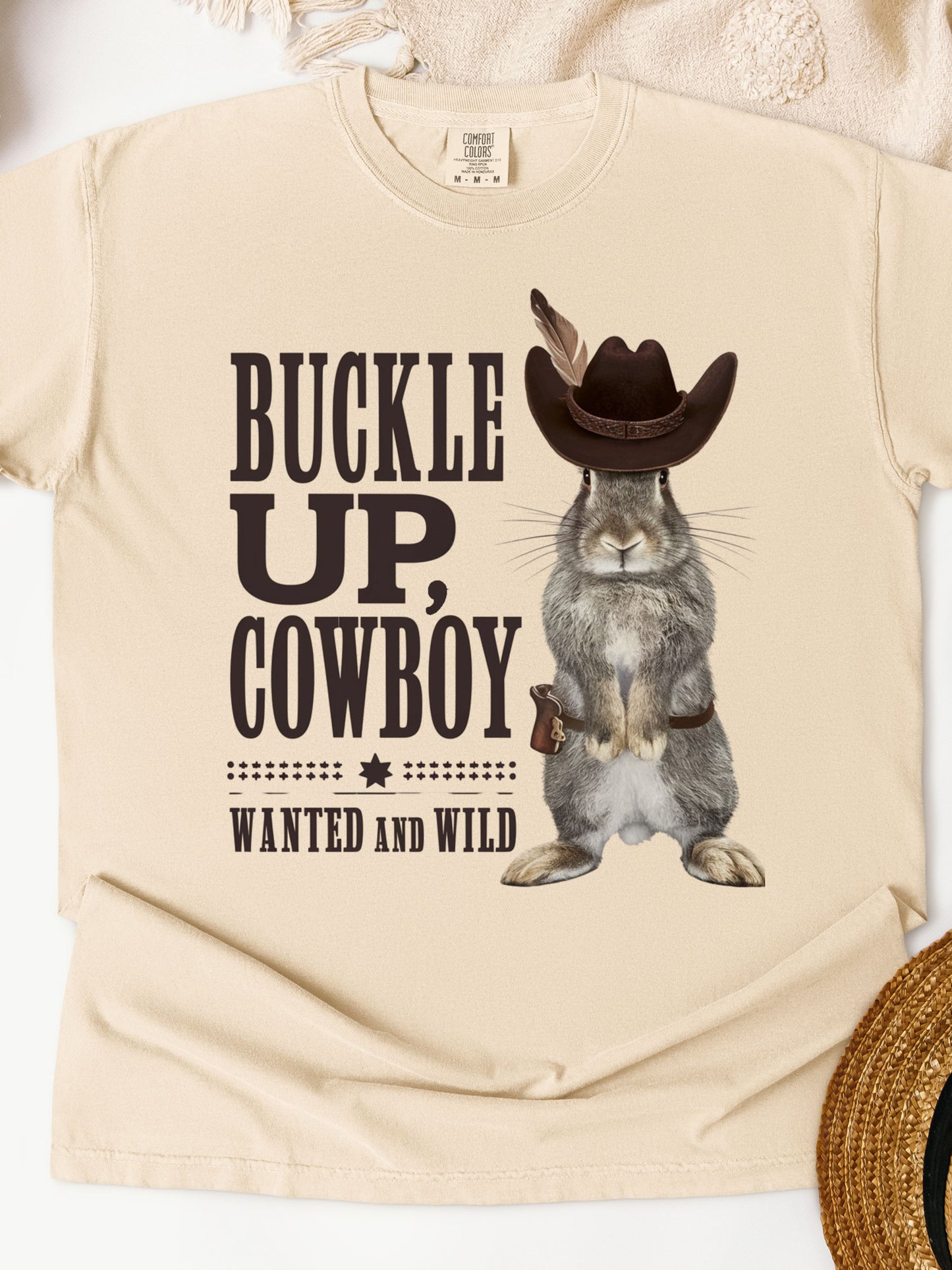 Buckle Up, Cowboy Unisex Garment-dyed Heavyweight T-Shirt