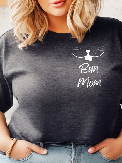 Bun Mom Unisex T-shirt- White Design