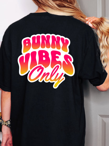 Bunny Vibes Only Unisex Garment-Dyed Front Pocket T-Shirt