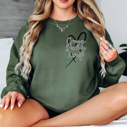 Crazy Bunny Lady Unisex Sweatshirt