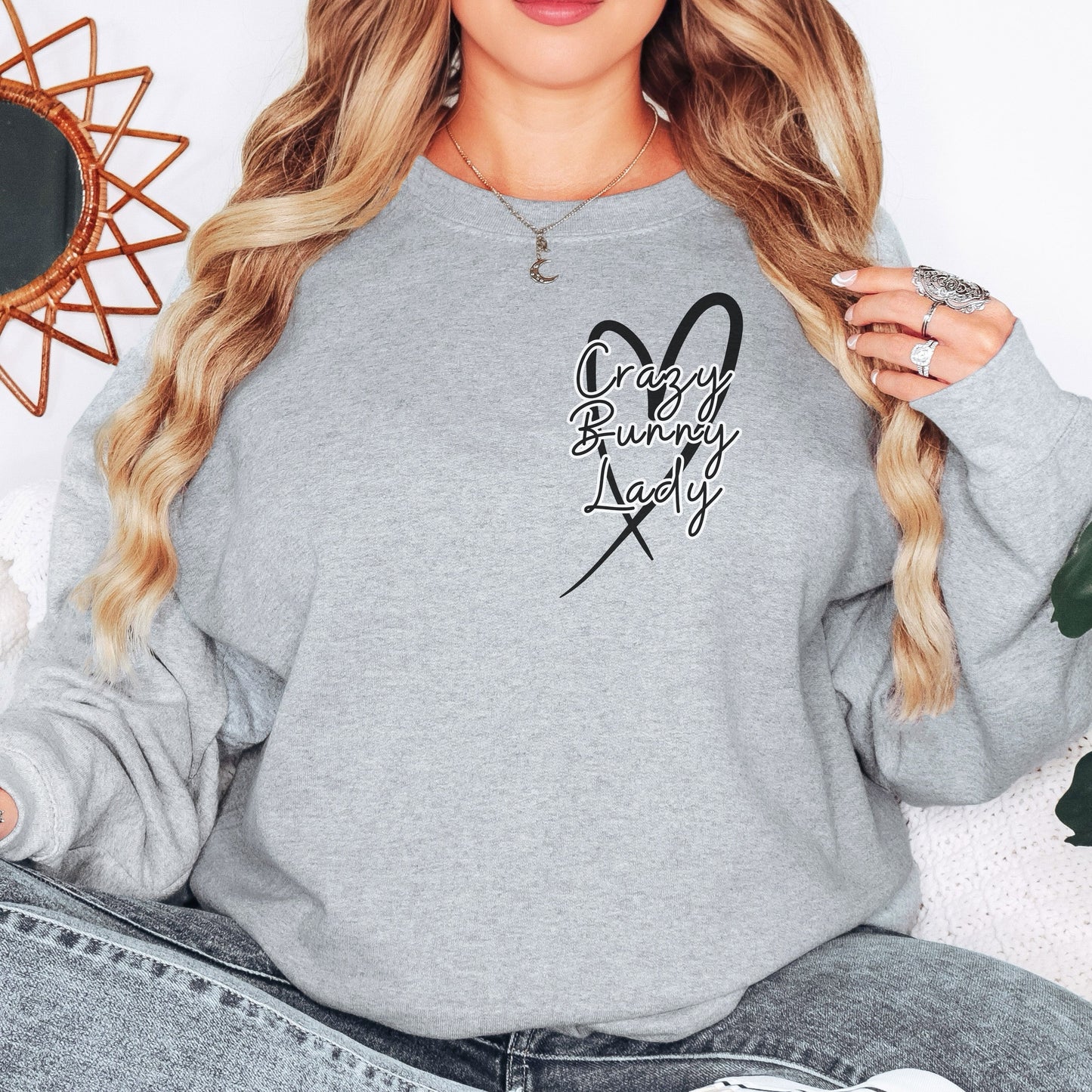 Crazy Bunny Lady Unisex Sweatshirt