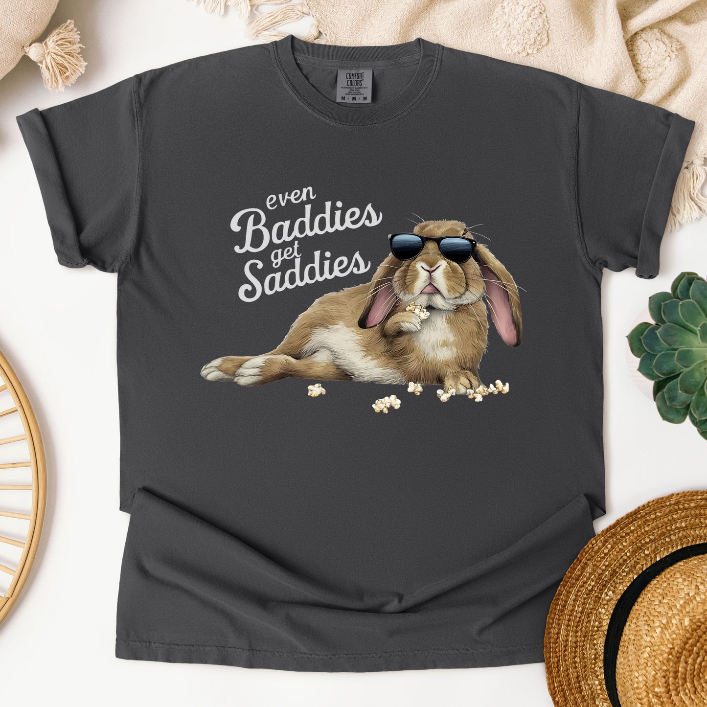 Even Baddies Get Saddies Unisex Garment-dyed Heavyweight T-Shirt