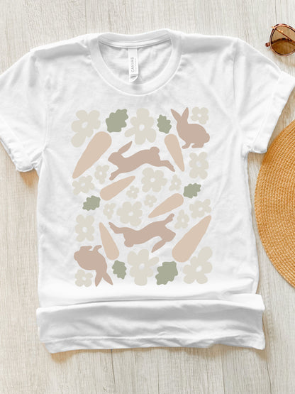 Floral Motif Unisex T-Shirt