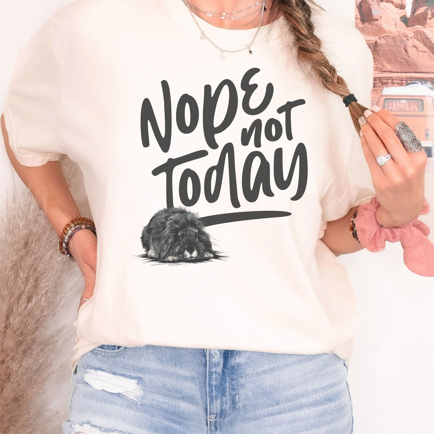 Nope Not Today Unisex Garment-dyed Heavyweight T-Shirt