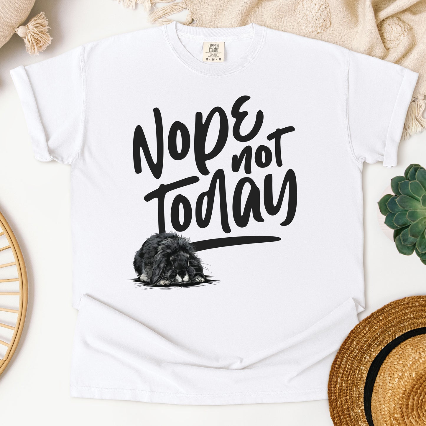 Nope Not Today Unisex Garment-dyed Heavyweight T-Shirt