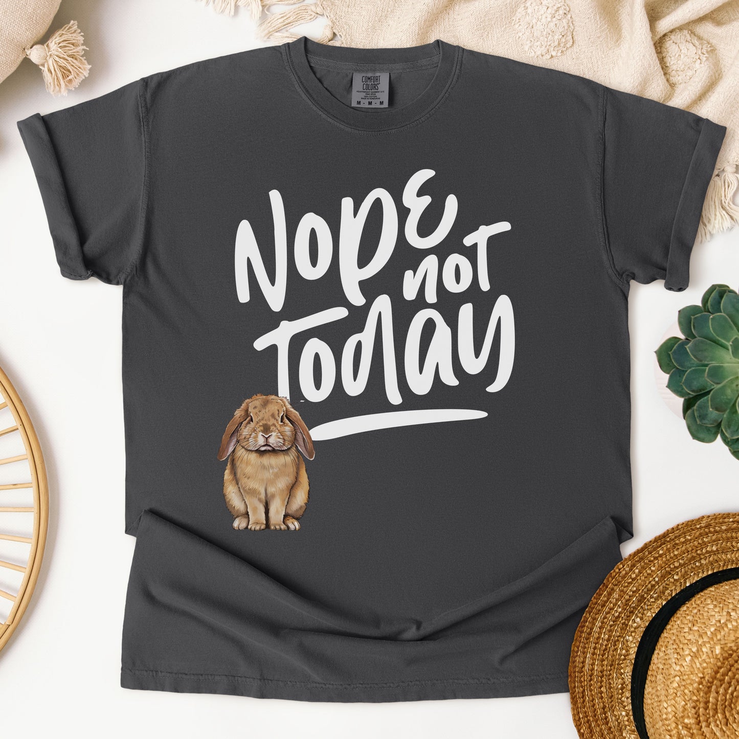 Nope Not Today Unisex Garment-dyed Heavyweight T-Shirt