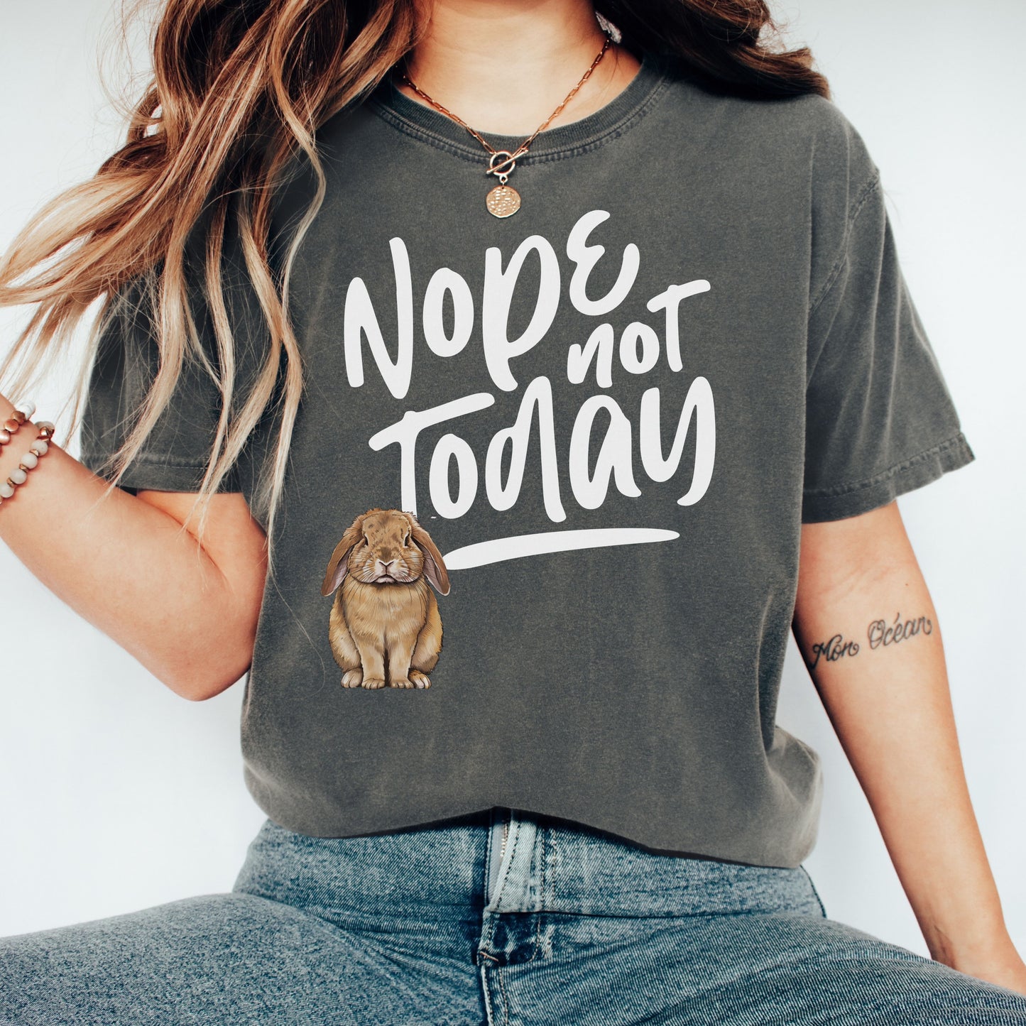 Nope Not Today Unisex Garment-dyed Heavyweight T-Shirt