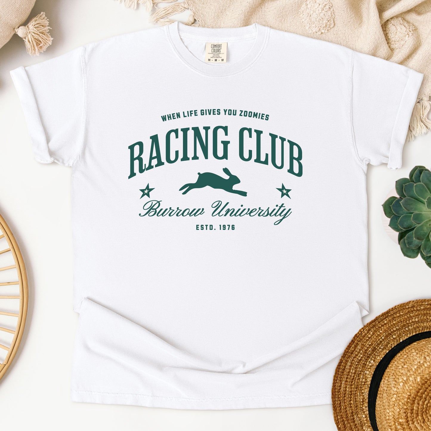 Racing Club Unisex Garment-dyed Heavyweight T-Shirt