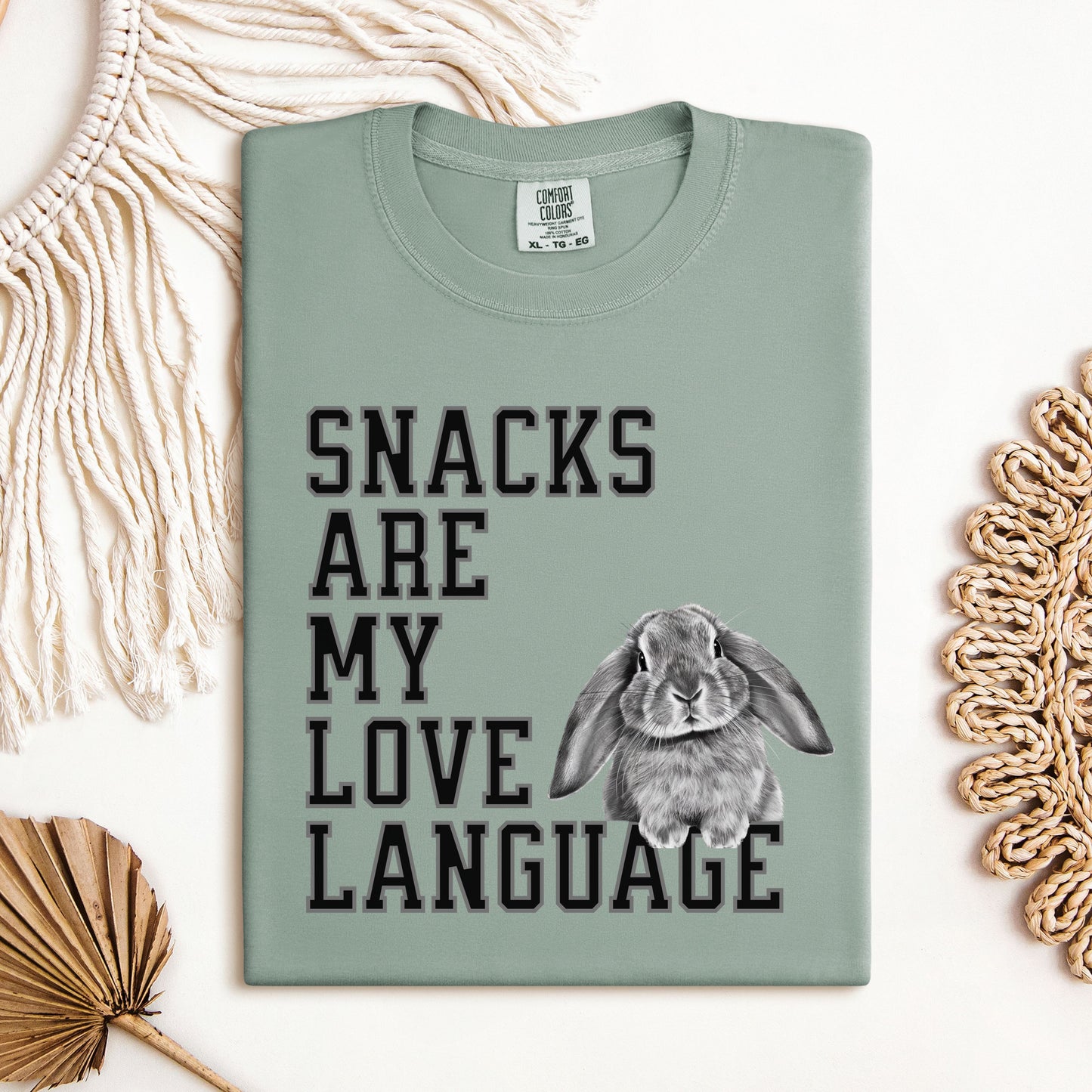 Snacks Are My Love Language Unisex Garment-dyed Heavyweight T-Shirt