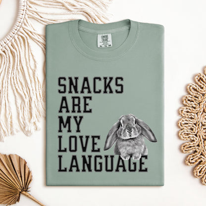 Snacks Are My Love Language Unisex Garment-dyed Heavyweight T-Shirt