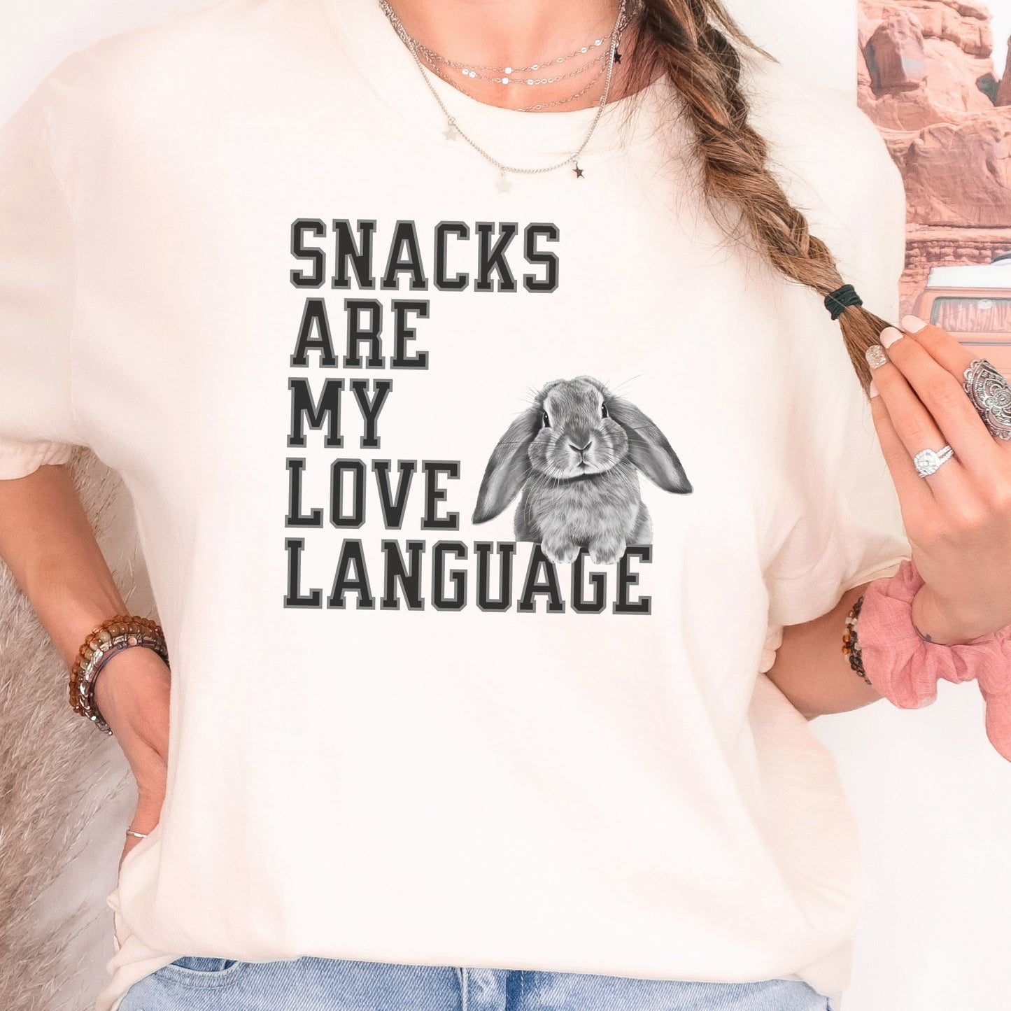 Snacks Are My Love Language Unisex Garment-dyed Heavyweight T-Shirt