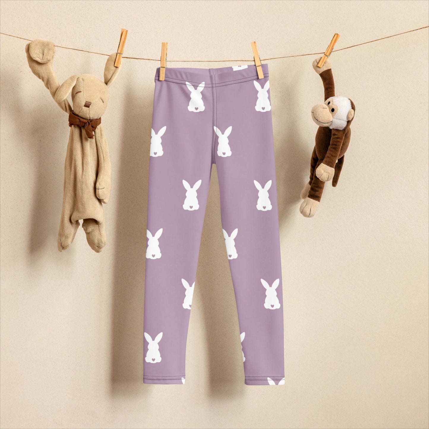 White Bunny Kid's Leggings