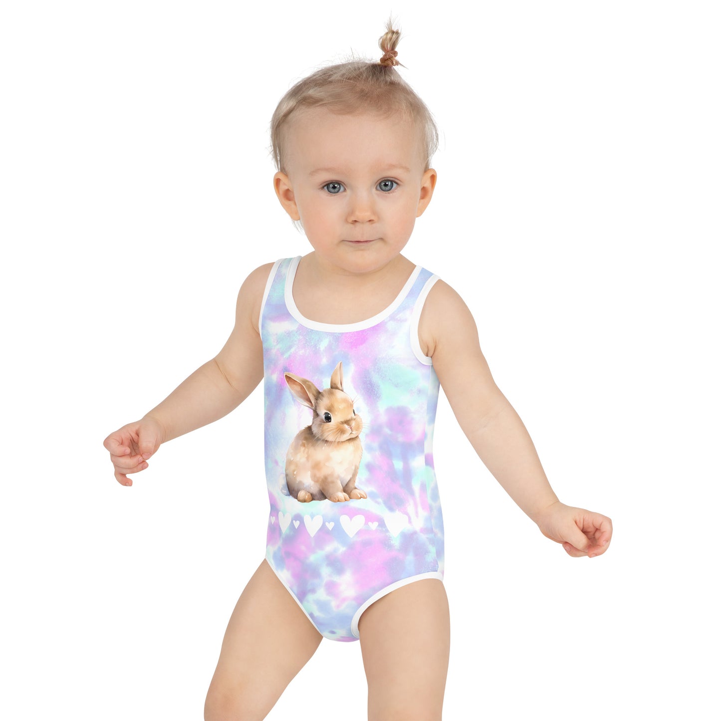 Tie Dye Bunny Kids Swimsuit