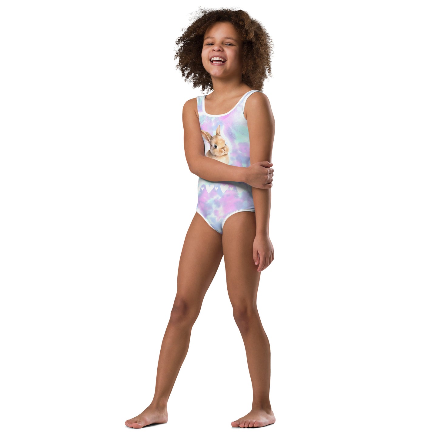 Tie Dye Bunny Kids Swimsuit