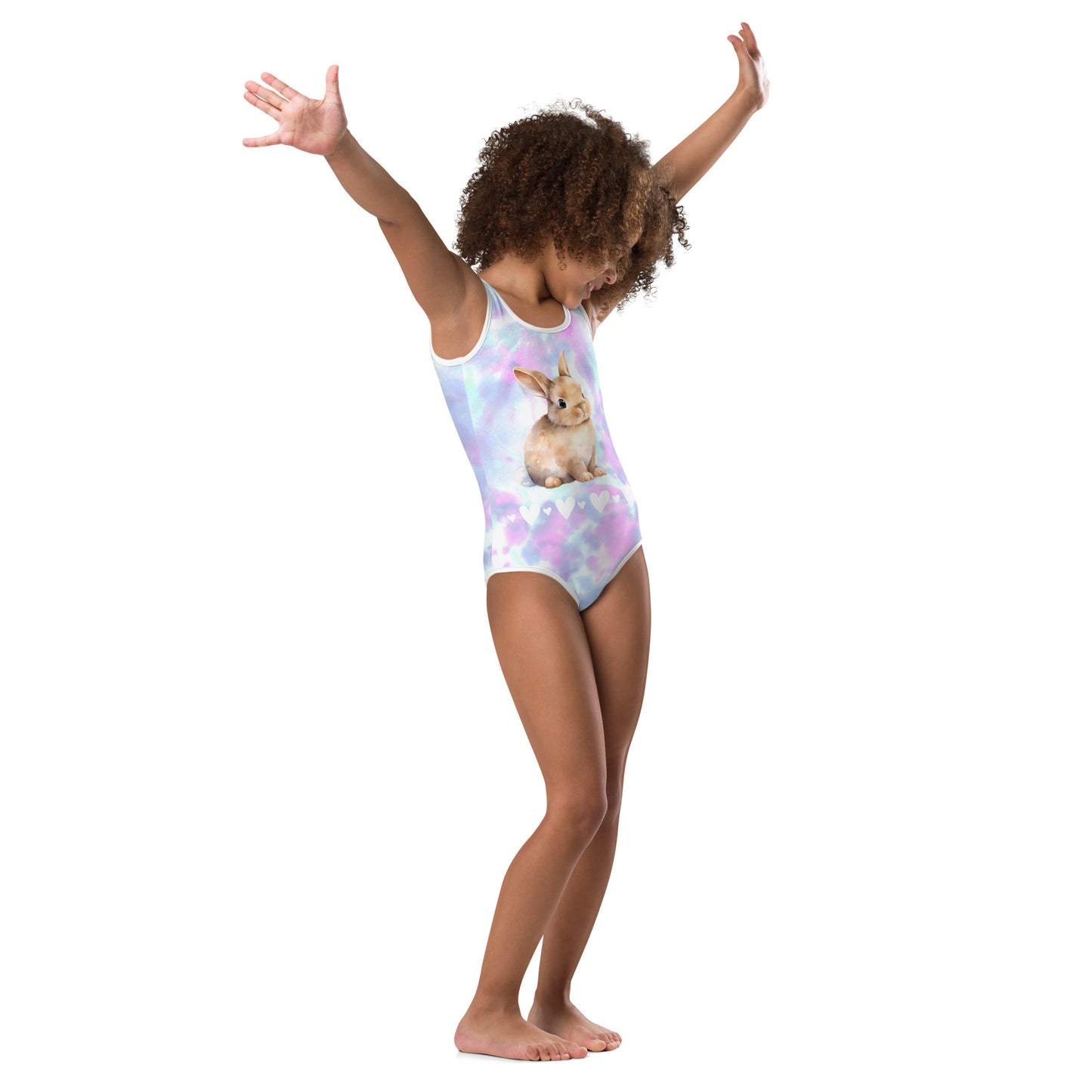 Tie Dye Bunny Kids Swimsuit