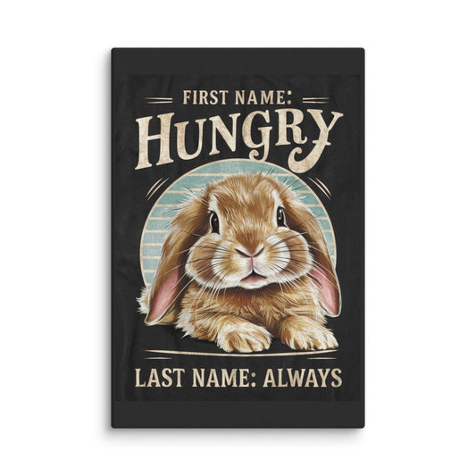 First Name Hungry Canvas