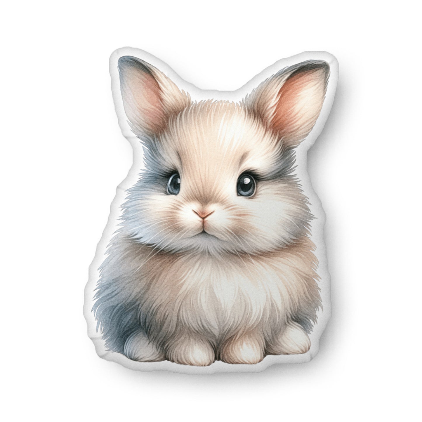 Baby Bunny Blue Shaped Pillow