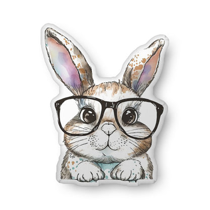 Watercolor Bunny Evelyn Shaped Pillow