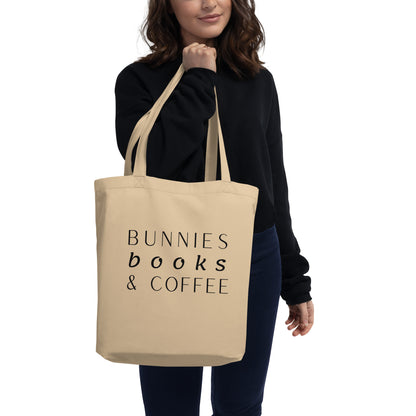 Bunnies, Books & Coffee Eco Tote Bag