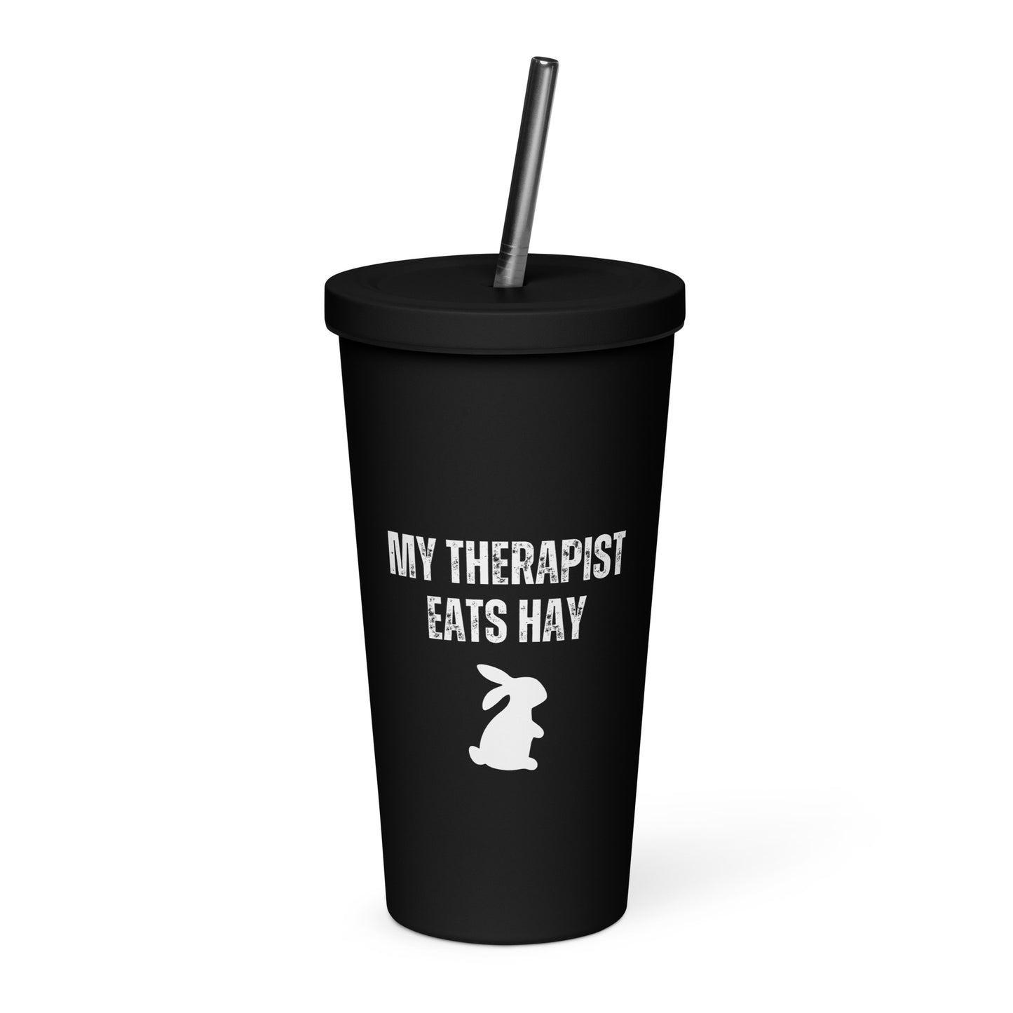 My Therapist Insulated Tumbler with Straw