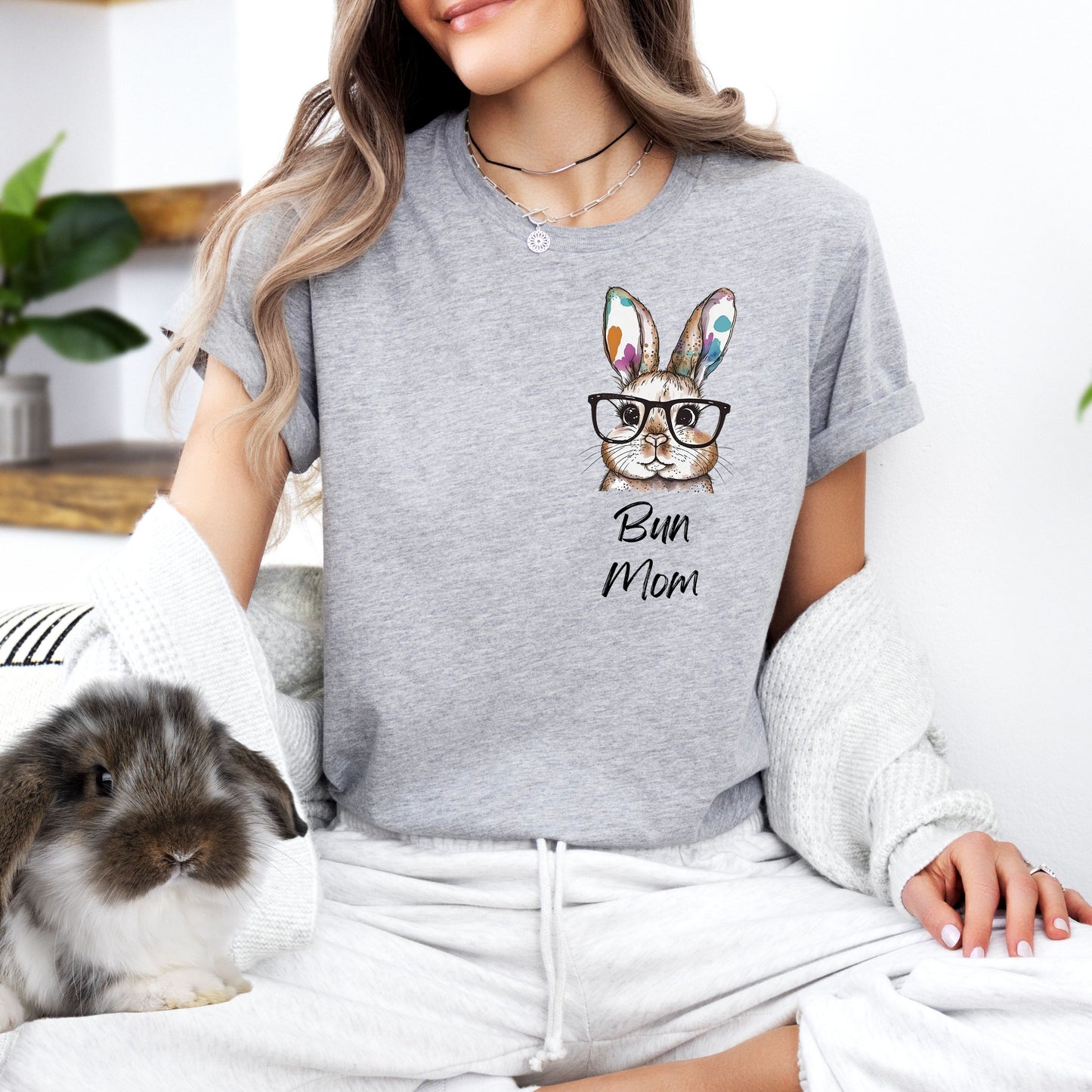 Bun Mom Watercolor Unisex T-Shirt