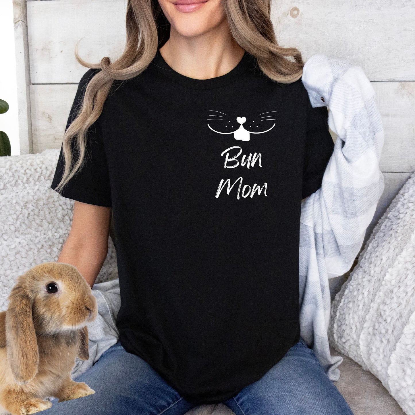 Bun Mom Unisex T-shirt- White Design