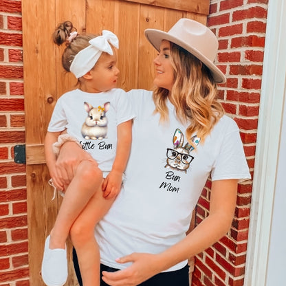 Mommy and Me: T Shirt and Toddler T with Bow Design