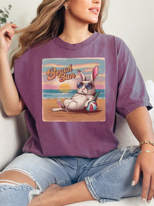 Retro Beach Bun Unisex Garment-dyed Heavyweight T-Shirt