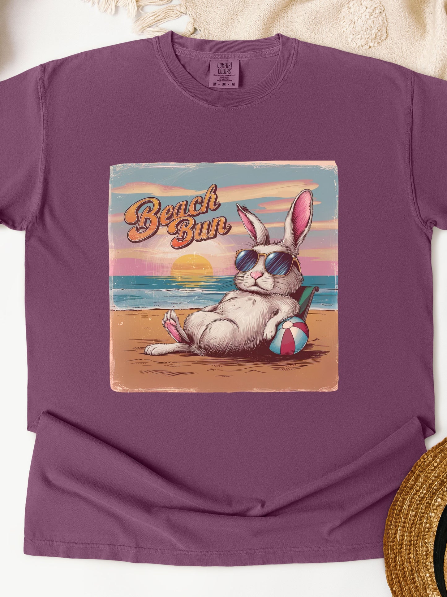 Retro Beach Bun Unisex Garment-dyed Heavyweight T-Shirt