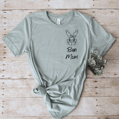 Bun Mom Unisex T-shirt- Black Design