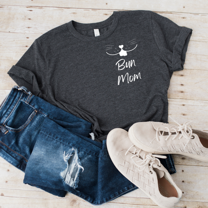 Bun Mom Unisex T-shirt- White Design