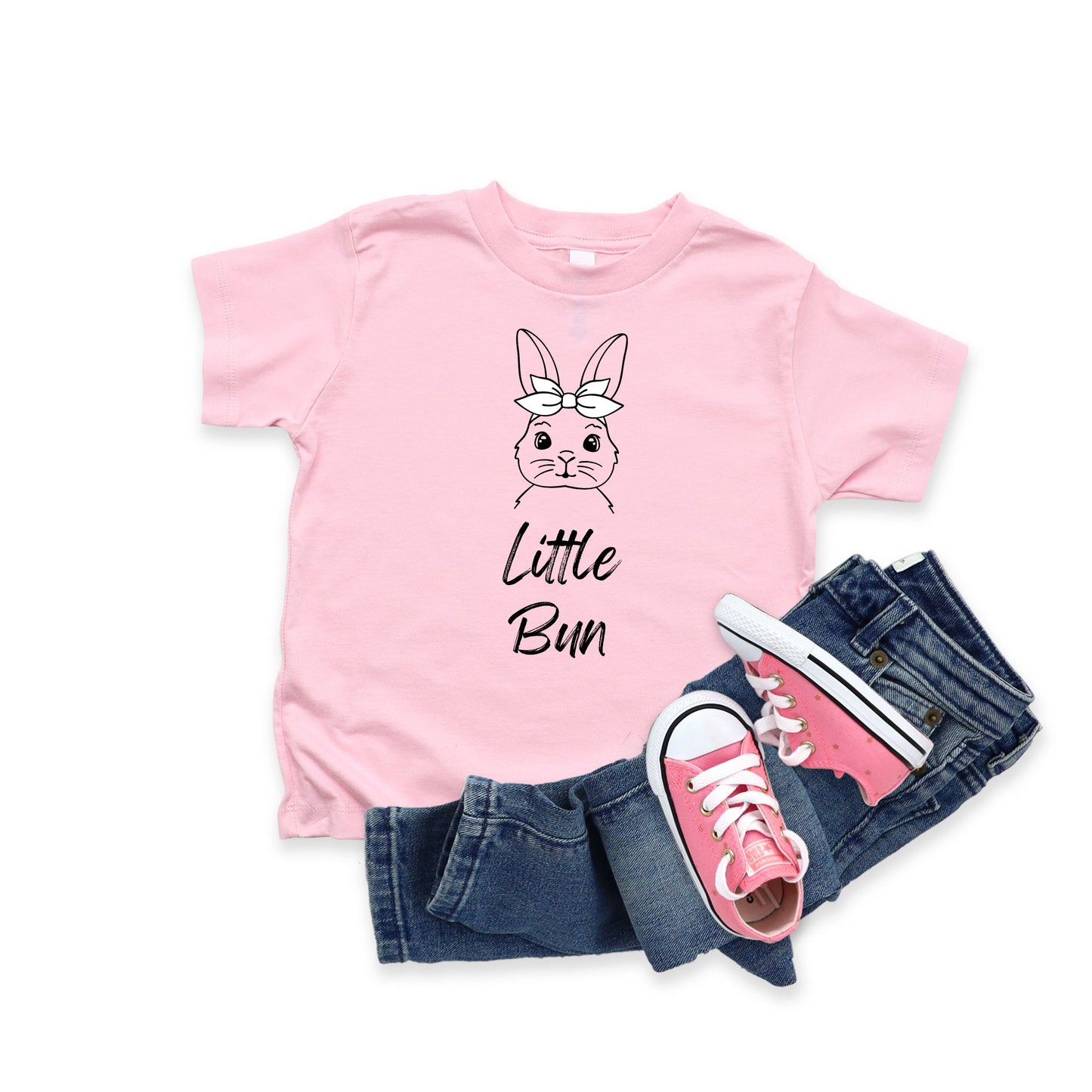 Little Bun Bow Toddler Short Sleeve Tee