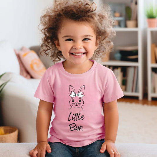 Little Bun Bow Toddler Short Sleeve Tee