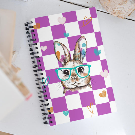 Watercolor Bunny Spiral notebook