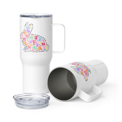 Bunny of Bows Travel Mug with Handle